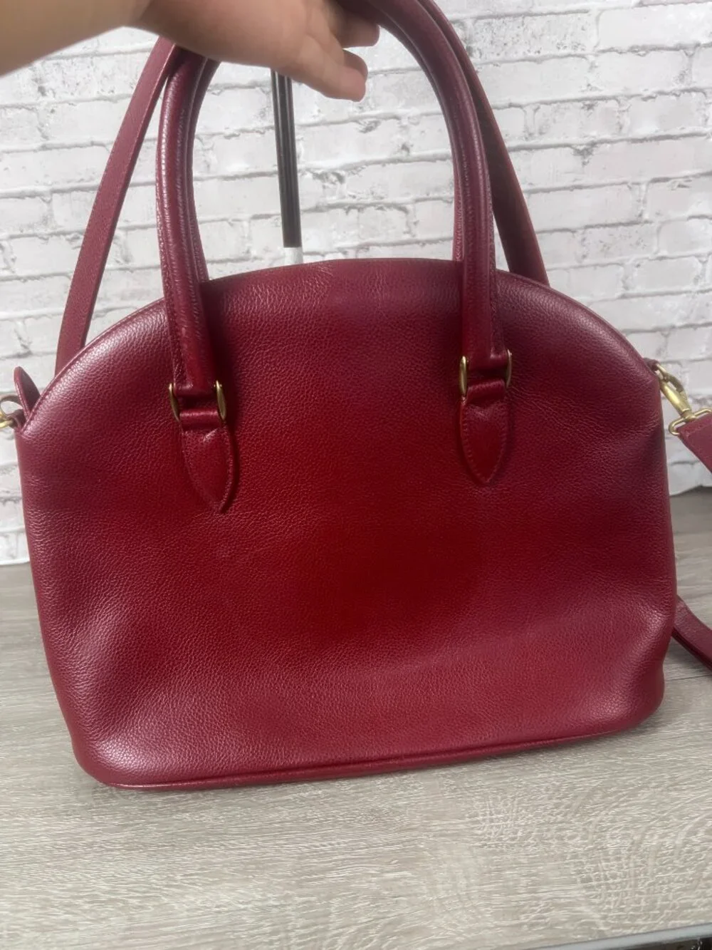 Vintage Coach Madison Bristol 4412 Satchel Garnet Red